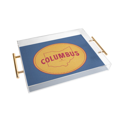 Society6 Design Studio Columbus Seal Acrylic Tray