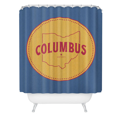 Society6 Design Studio Columbus Seal Shower Curtain