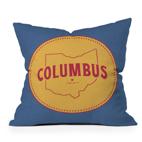 Society6 Design Studio Columbus Seal Outdoor Throw Pillow