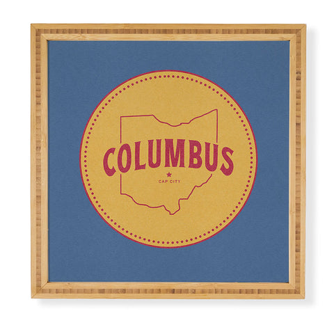 Society6 Design Studio Columbus Seal Framed Wall Art