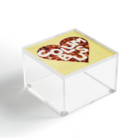Society6 Design Studio Columbus Style Pizza Heart Acrylic Box