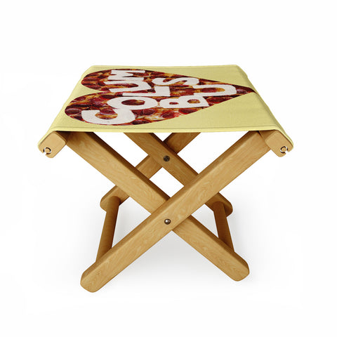 Society6 Design Studio Columbus Style Pizza Heart Folding Stool