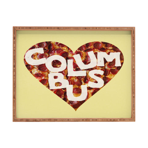 Society6 Design Studio Columbus Style Pizza Heart Rectangular Tray