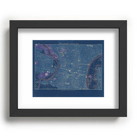 Society6 Design Studio Encyclopedia Britannica Philadelphia Map Recessed Framing Rectangle