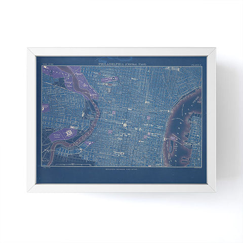 Society6 Design Studio Encyclopedia Britannica Philadelphia Map Framed Mini Art Print
