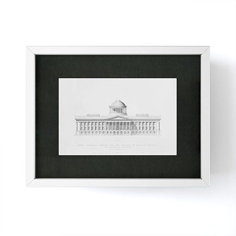 Society6 Design Studio First Premium Design for the Capitol of Ohio at Columbus by Walter of Cincinnati 1839 Framed Mini Art Print