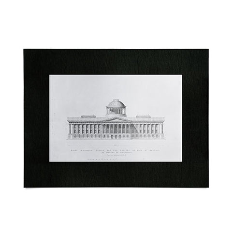 Society6 Design Studio First Premium Design for the Capitol of Ohio at Columbus by Walter of Cincinnati 1839 Poster