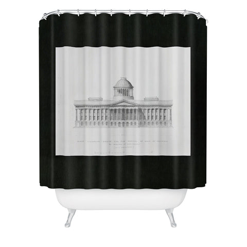 Society6 Design Studio First Premium Design for the Capitol of Ohio at Columbus by Walter of Cincinnati 1839 Shower Curtain