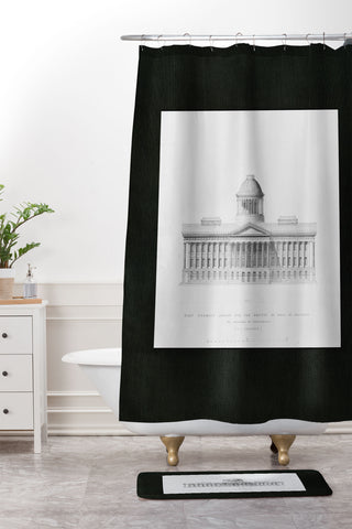 Society6 Design Studio First Premium Design for the Capitol of Ohio at Columbus by Walter of Cincinnati 1839 Shower Curtain And Mat