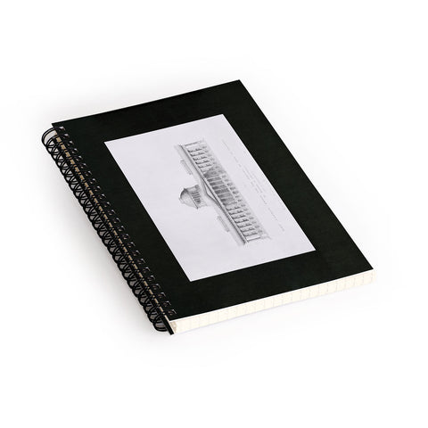 Society6 Design Studio First Premium Design for the Capitol of Ohio at Columbus by Walter of Cincinnati 1839 Spiral Notebook