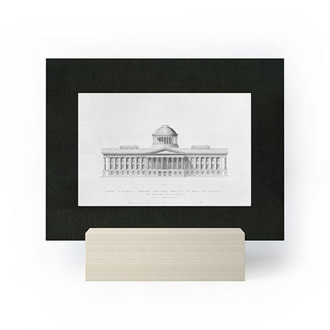 Society6 Design Studio First Premium Design for the Capitol of Ohio at Columbus by Walter of Cincinnati 1839 Mini Art Print