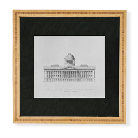 Society6 Design Studio First Premium Design for the Capitol of Ohio at Columbus by Walter of Cincinnati 1839 Framed Wall Art