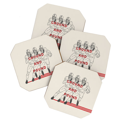 Society6 Design Studio Ground And Pound Coaster Set