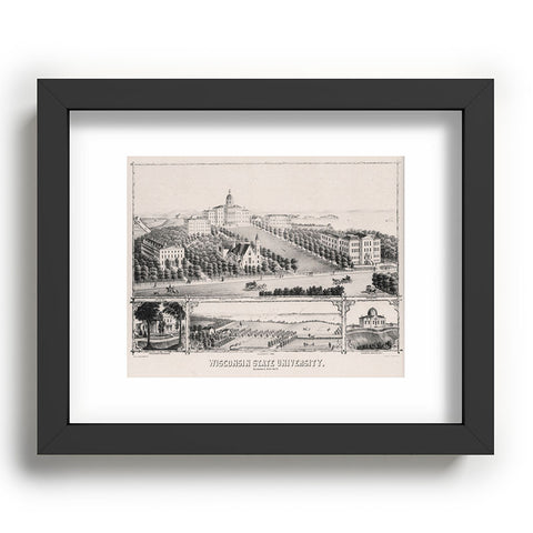 Society6 Design Studio Historic Wisconsin University Recessed Framing Rectangle