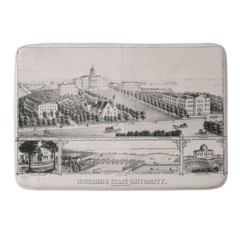 Society6 Design Studio Historic Wisconsin University Memory Foam Bath Mat
