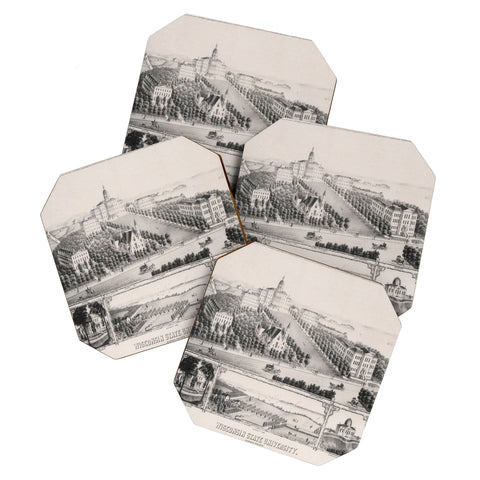 Society6 Design Studio Historic Wisconsin University Coaster Set