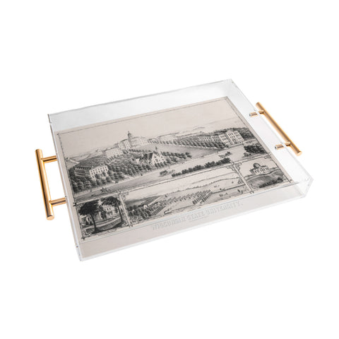 Society6 Design Studio Historic Wisconsin University Acrylic Tray