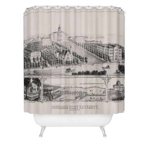 Society6 Design Studio Historic Wisconsin University Shower Curtain
