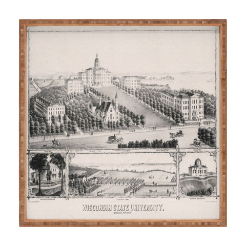 Society6 Design Studio Historic Wisconsin University Square Tray