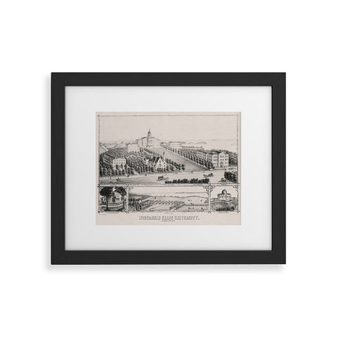 Society6 Design Studio Historic Wisconsin University Framed Art Print