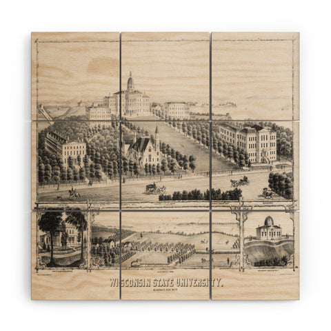 Society6 Design Studio Historic Wisconsin University Wood Wall Mural