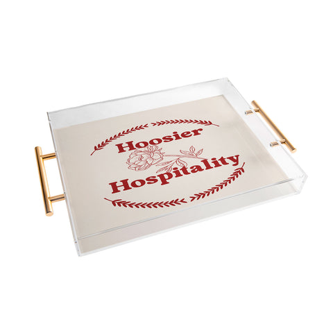 Society6 Design Studio hoosier hospitality Acrylic Tray