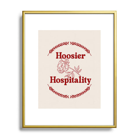 Society6 Design Studio hoosier hospitality Metal Framed Art Print