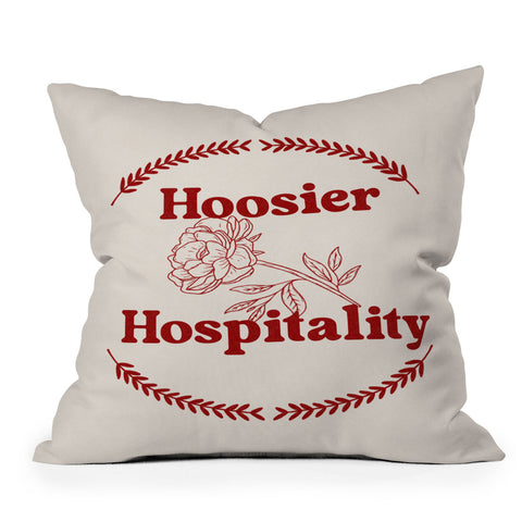 Society6 Design Studio hoosier hospitality Outdoor Throw Pillow