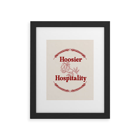 Society6 Design Studio hoosier hospitality Framed Art Print