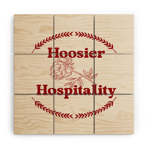 Society6 Design Studio hoosier hospitality Wood Wall Mural