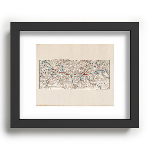 Society6 Design Studio indiana bloomington railway system Recessed Framing Rectangle