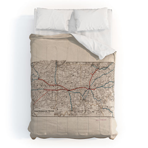 Society6 Design Studio indiana bloomington railway system Comforter
