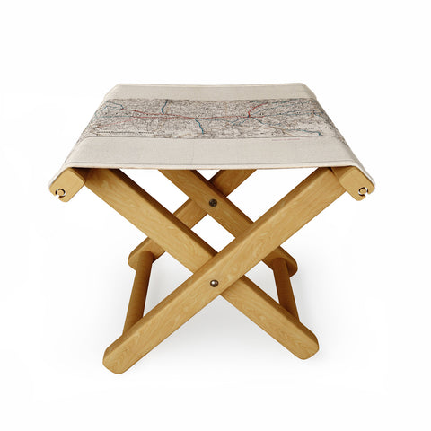 Society6 Design Studio indiana bloomington railway system Folding Stool
