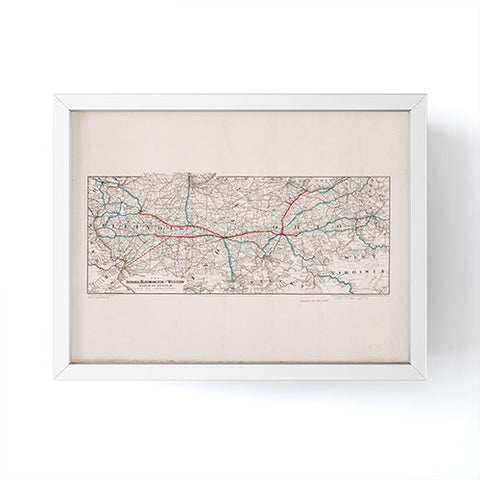 Society6 Design Studio indiana bloomington railway system Framed Mini Art Print