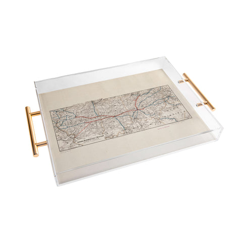 Society6 Design Studio indiana bloomington railway system Acrylic Tray