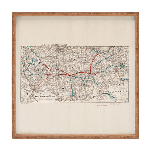 Society6 Design Studio indiana bloomington railway system Square Tray