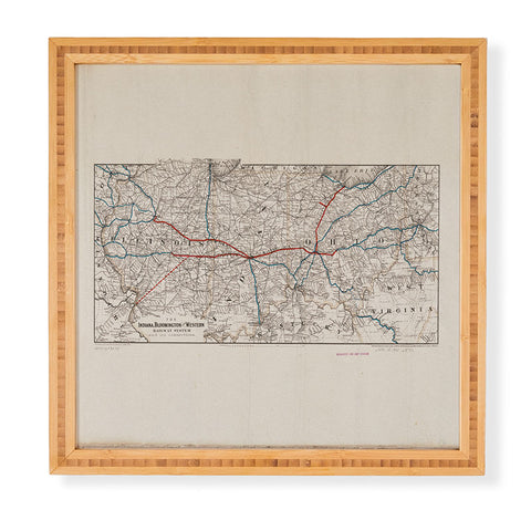Society6 Design Studio indiana bloomington railway system Framed Wall Art