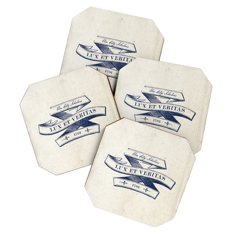 Society6 Design Studio Lux et Veritas Coaster Set