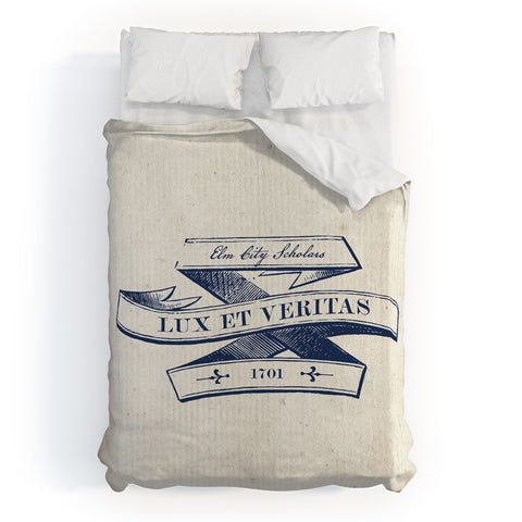Society6 Design Studio Lux et Veritas Duvet Cover