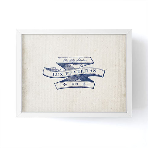 Society6 Design Studio Lux et Veritas Framed Mini Art Print