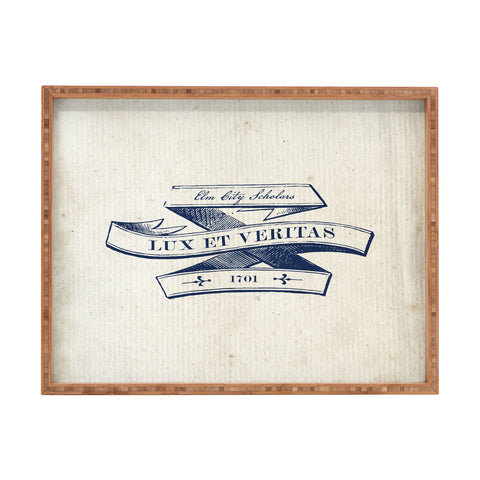 Society6 Design Studio Lux et Veritas Rectangular Tray