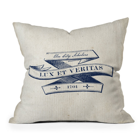 Society6 Design Studio Lux et Veritas Outdoor Throw Pillow