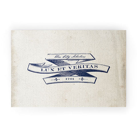 Society6 Design Studio Lux et Veritas Welcome Mat