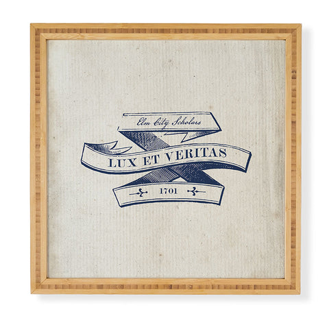 Society6 Design Studio Lux et Veritas Framed Wall Art