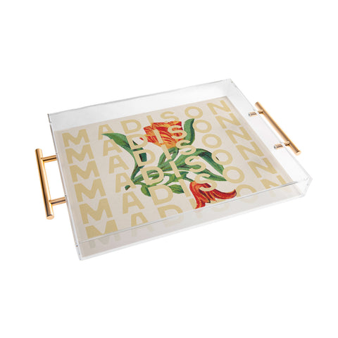 Society6 Design Studio Madison Tulips Acrylic Tray