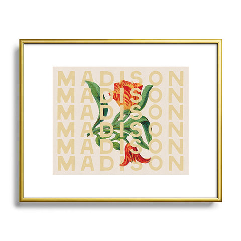 Society6 Design Studio Madison Tulips Metal Framed Art Print