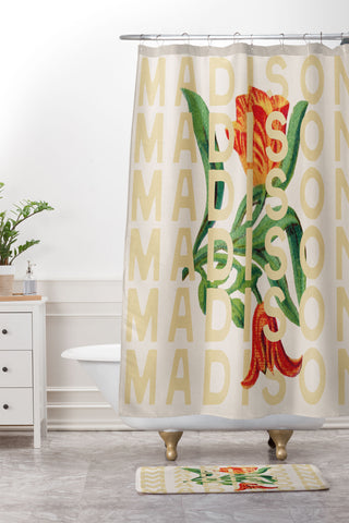 Society6 Design Studio Madison Tulips Shower Curtain And Mat