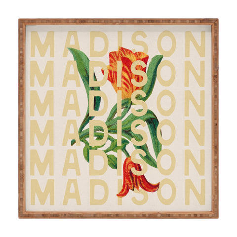 Society6 Design Studio Madison Tulips Square Tray
