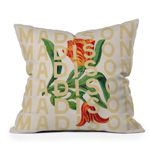 Society6 Design Studio Madison Tulips Throw Pillow