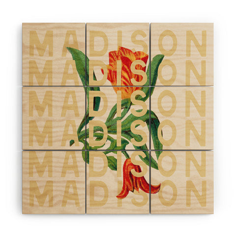 Society6 Design Studio Madison Tulips Wood Wall Mural